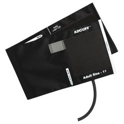 Cuff & Bladder 1 Tube Black Latex Free Reusable Blood Pressure Adcuff™ 23 to 40 cm Arm Nylon Adult Cuff by American Diagnostic Corporation  ID 845-11ABK-1